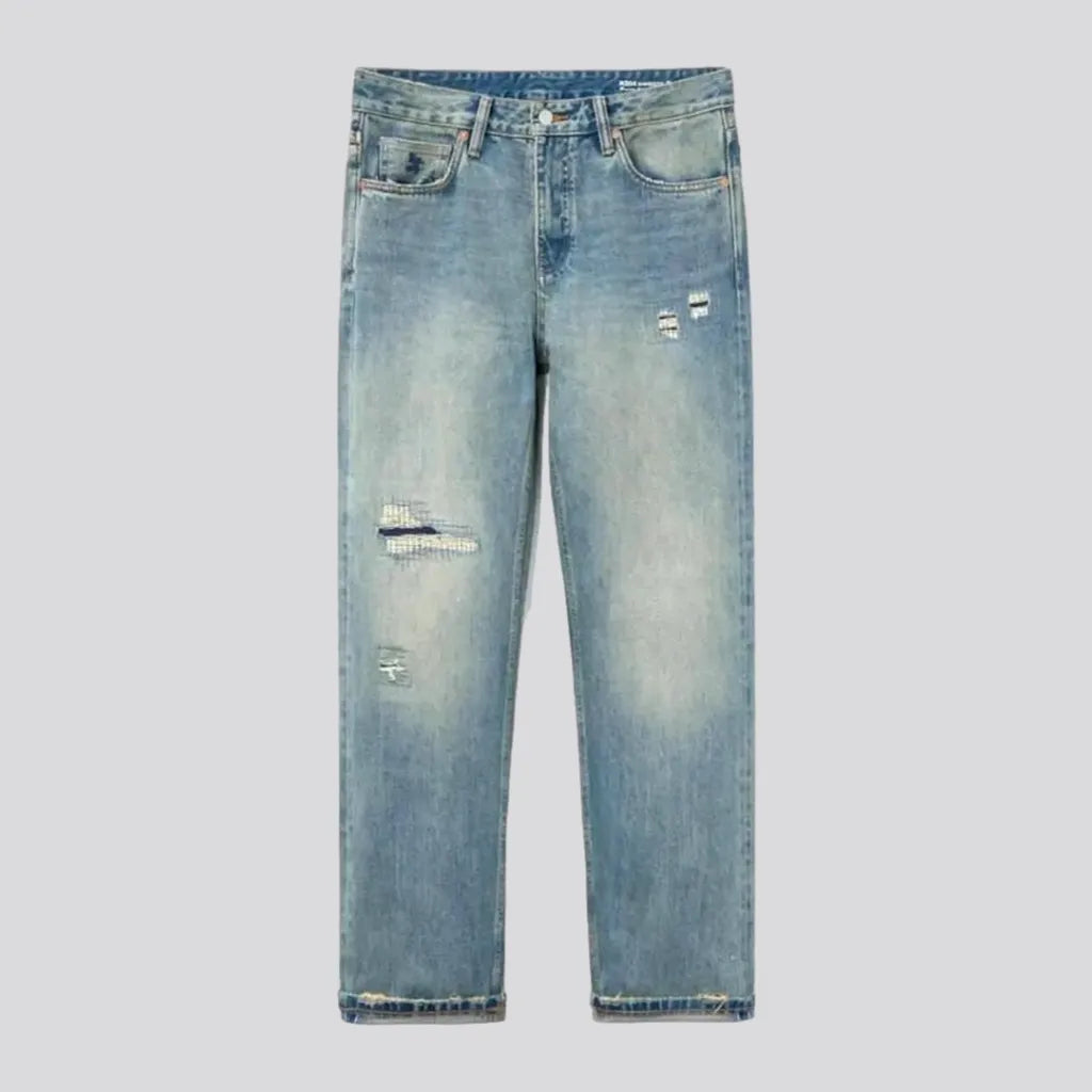 Straight heavyweight selvedge jeans
 for men | Jeans4you.shop