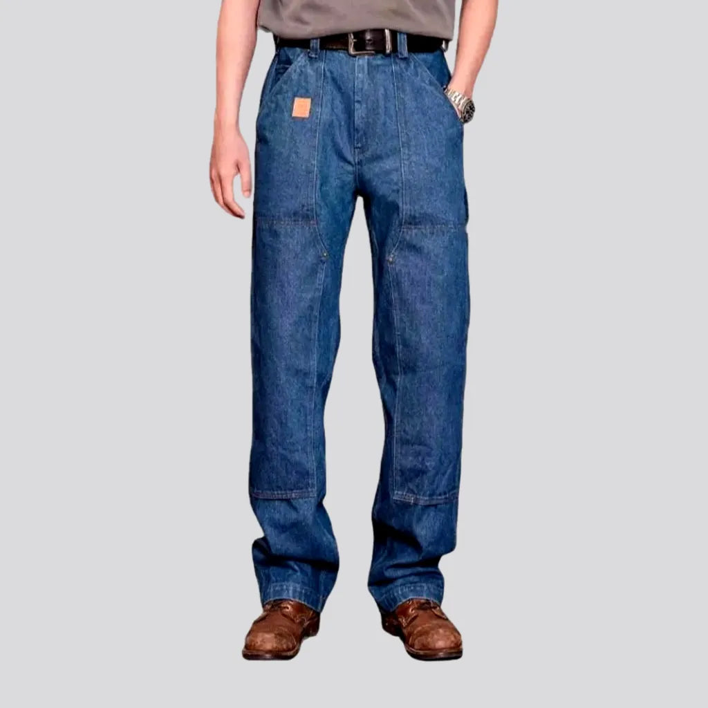 Straight medium-wash work jeans
 for men | Jeans4you.shop