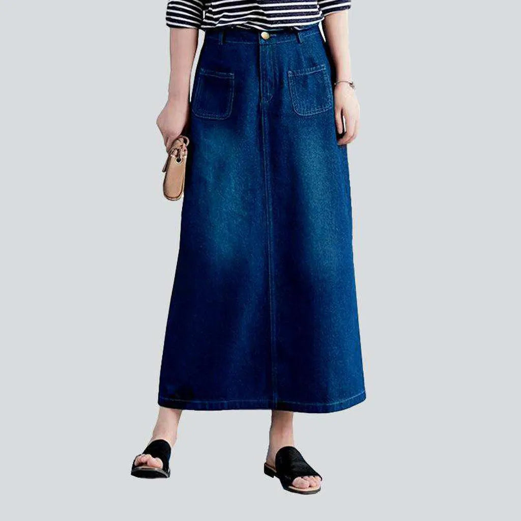 Straight pocket casual denim skirt | Jeans4you.shop