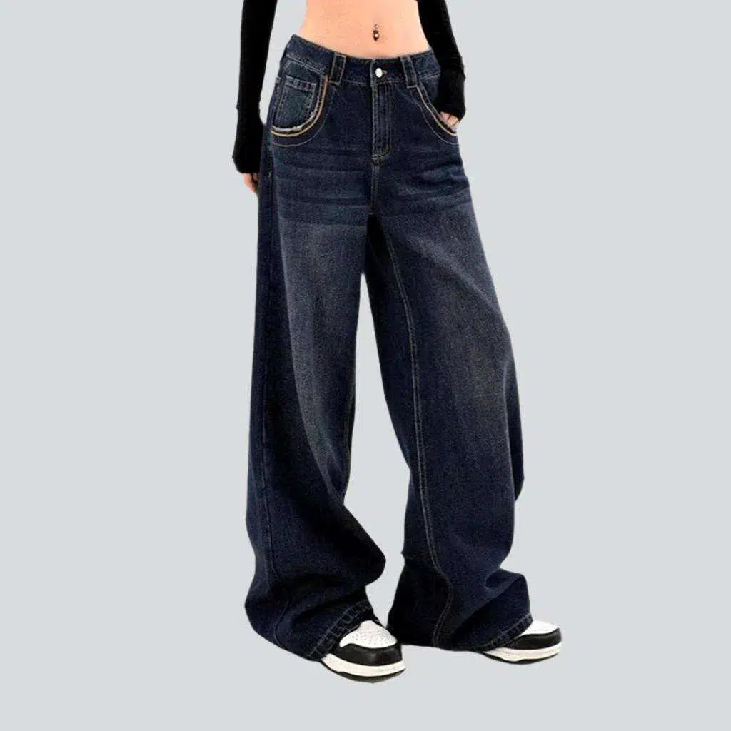 Street dark women's wash jeans | Jeans4you.shop