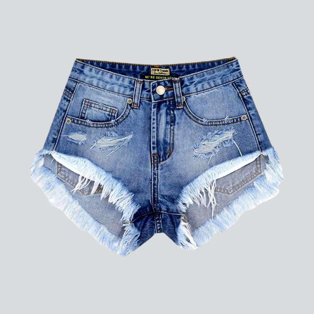 Street fashion distressed denim shorts | Jeans4you.shop