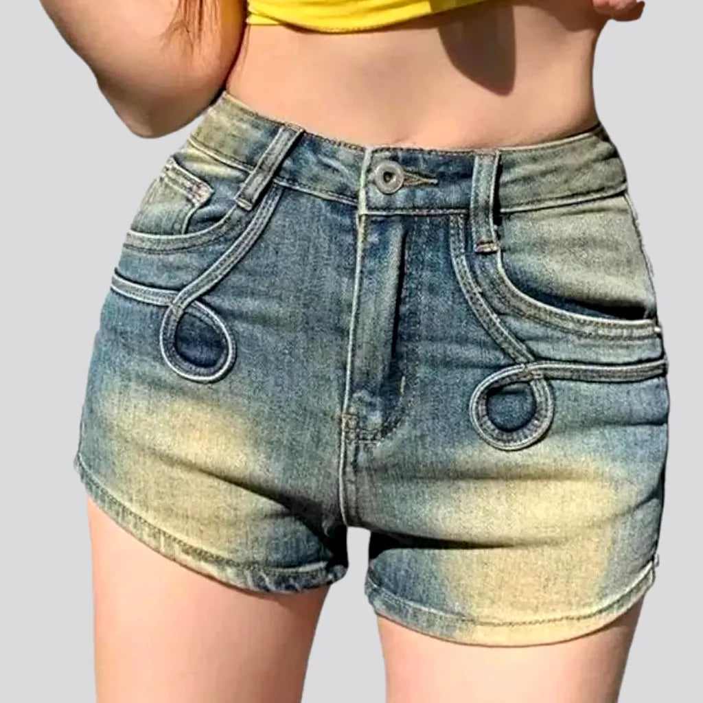Street sanded women's jeans shorts | Jeans4you.shop