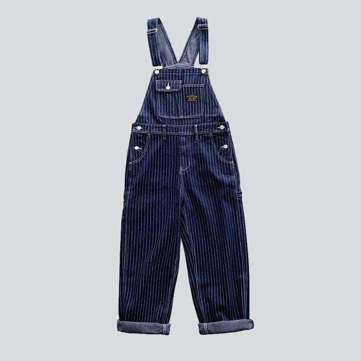 Striped baggy men's denim dungaree | Jeans4you.shop