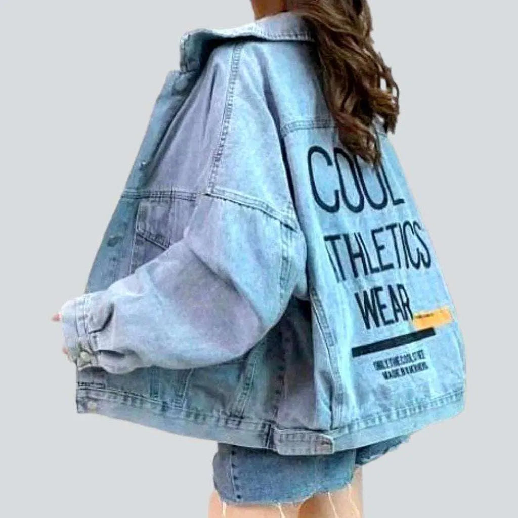 Stylish back print denim jacket | Jeans4you.shop
