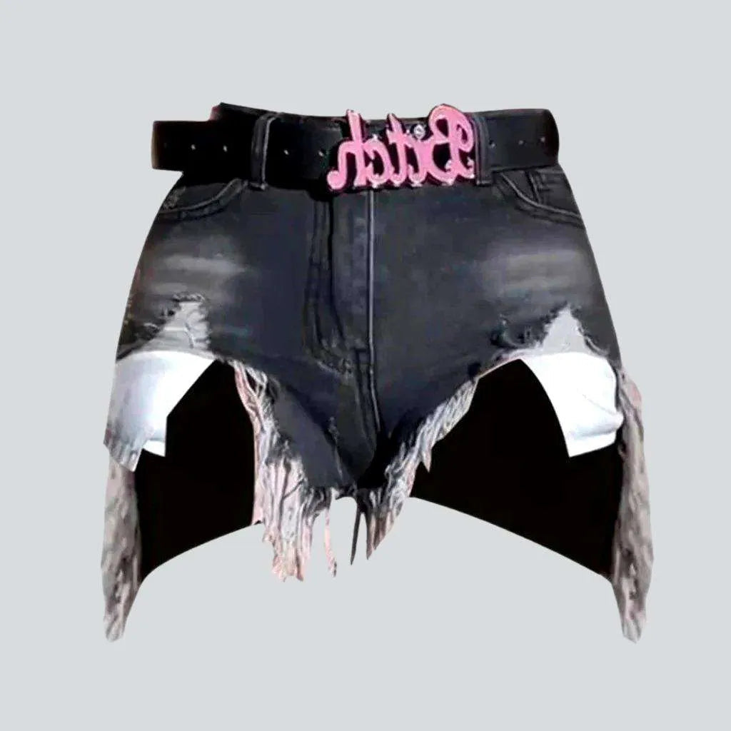 Stylish urban distressed denim skirt | Jeans4you.shop