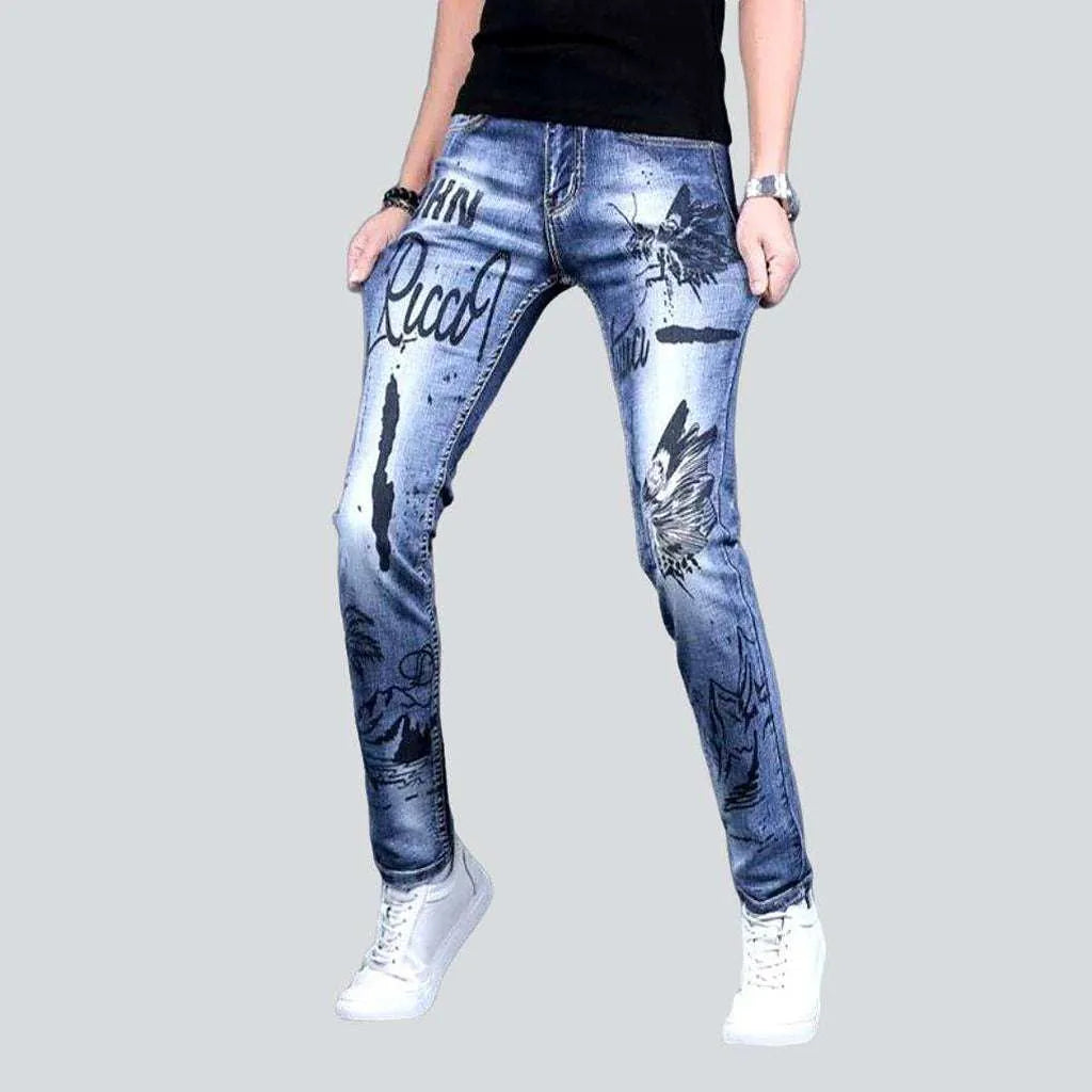 Super skinny printed men's jeans | Jeans4you.shop