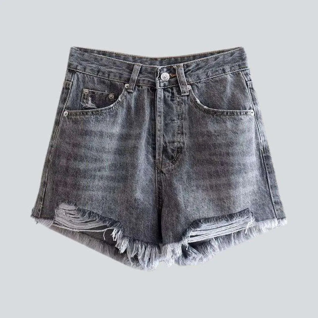 Urban straight distressed jean shorts | Jeans4you.shop