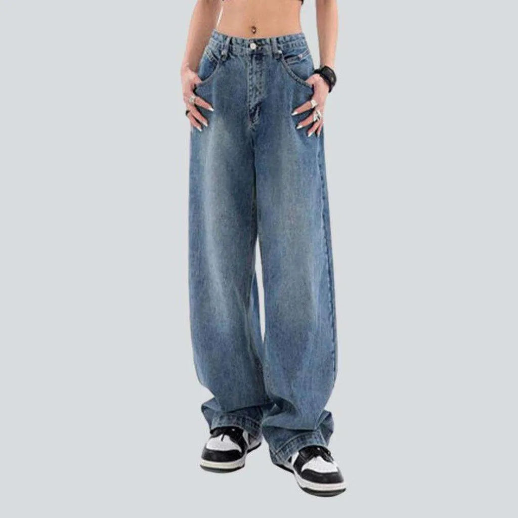 Vintage blue women's baggy jeans | Jeans4you.shop