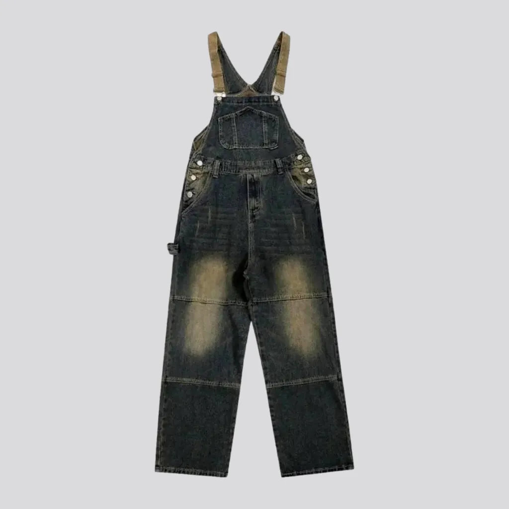 Vintage dark-wash denim jumpsuit
 for men | Jeans4you.shop