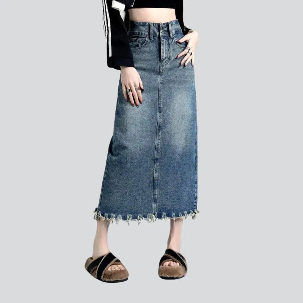 Vintage high-waist jean skirt | Jeans4you.shop
