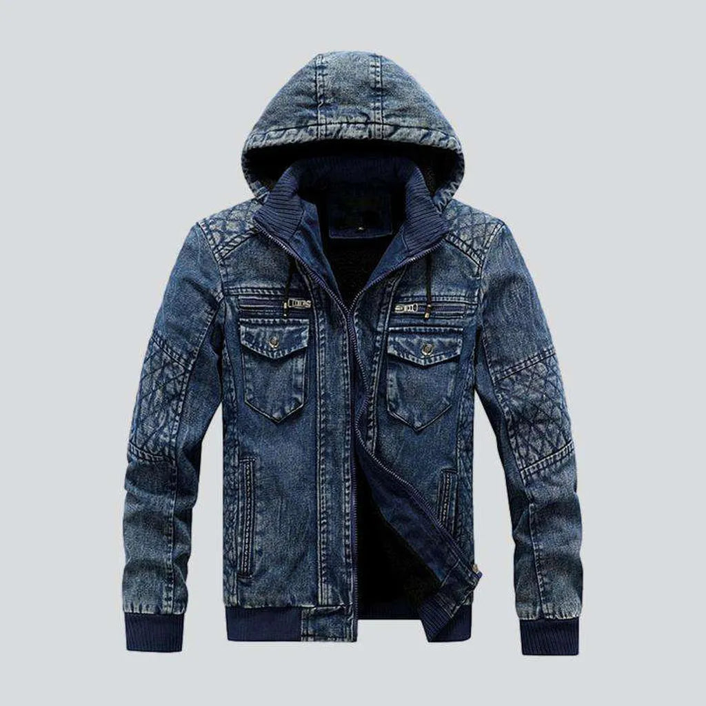 Vintage hooded men's denim jacket | Jeans4you.shop