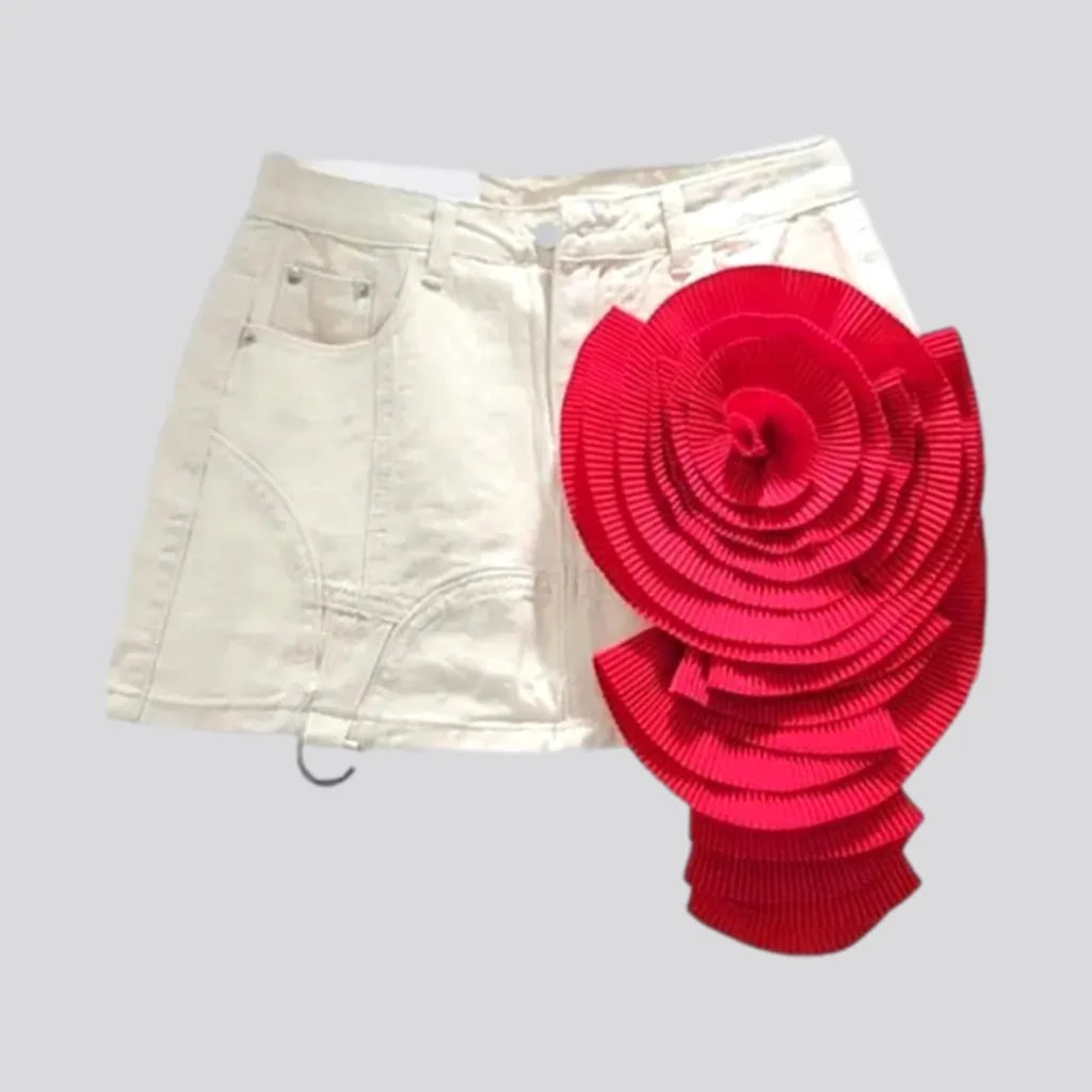 Vintage mid-waist denim skort
 for ladies | Jeans4you.shop