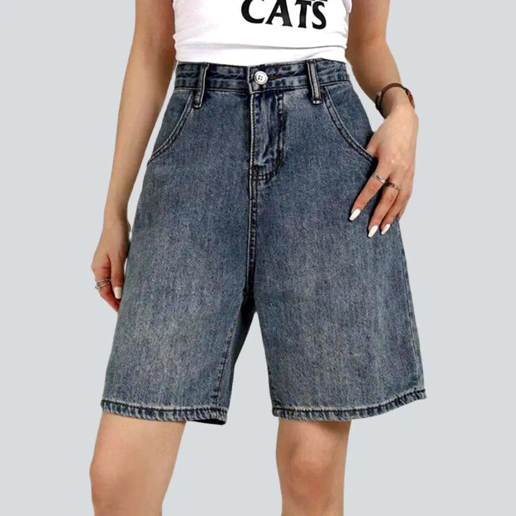 Vintage wide-leg denim shorts | Jeans4you.shop