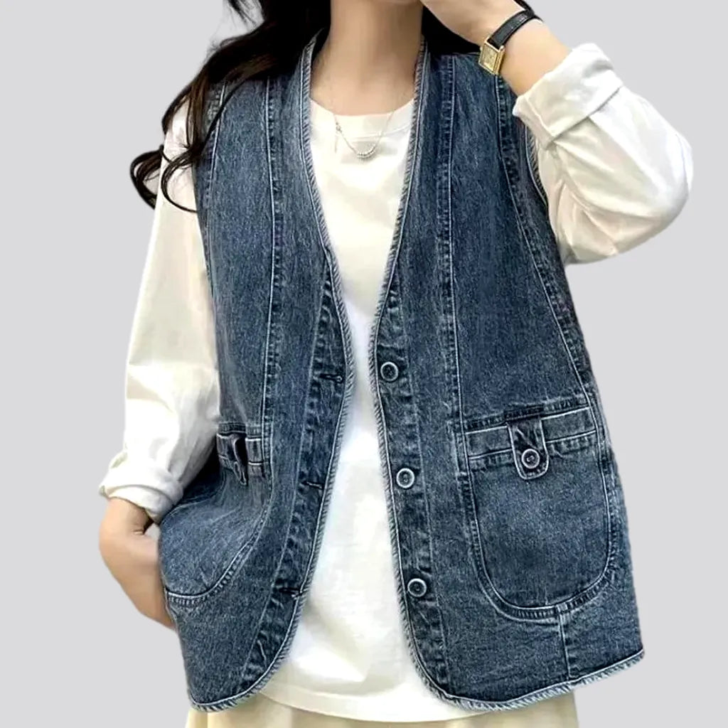 Vintage women's jeans vest | Jeans4you.shop