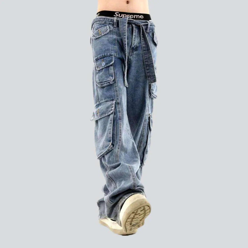 Voluminous pockets cargo jeans
 for men | Jeans4you.shop