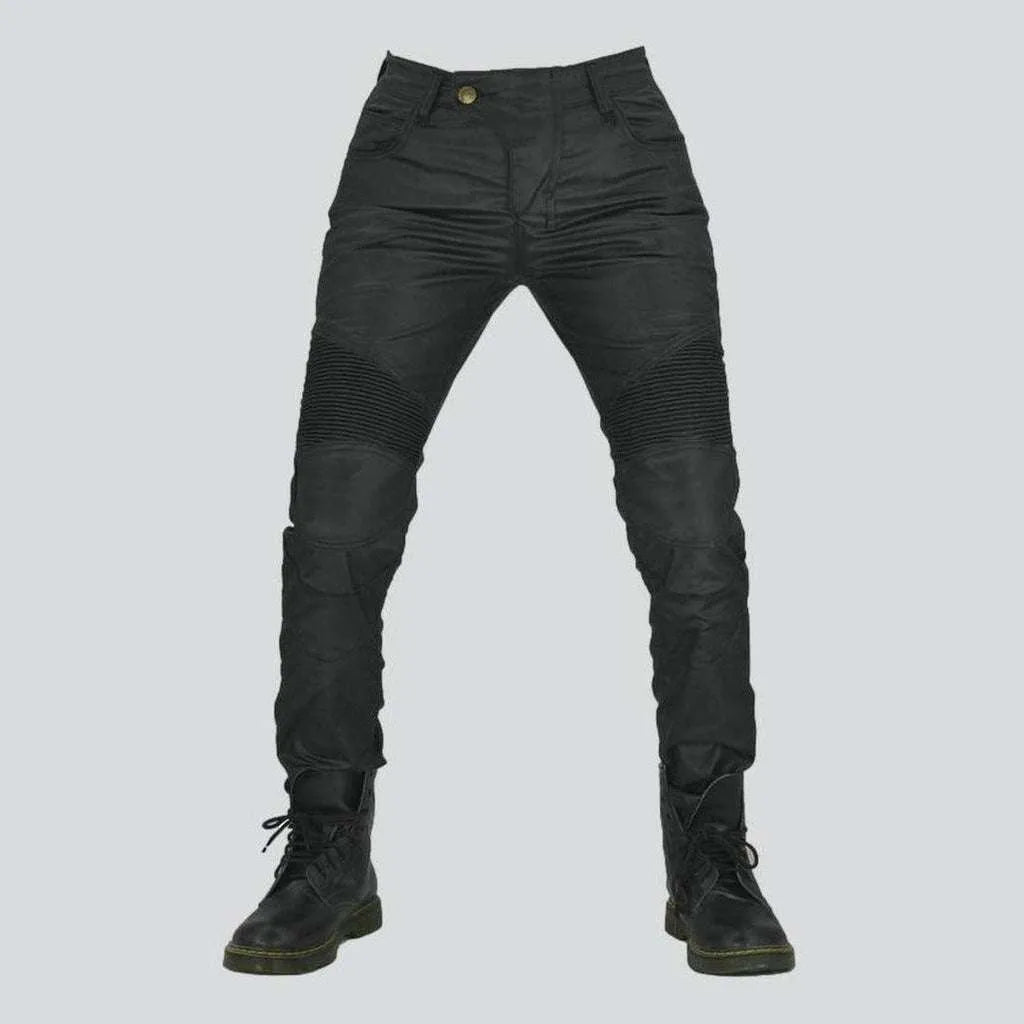 Waterproof coated men's biker jeans | Jeans4you.shop