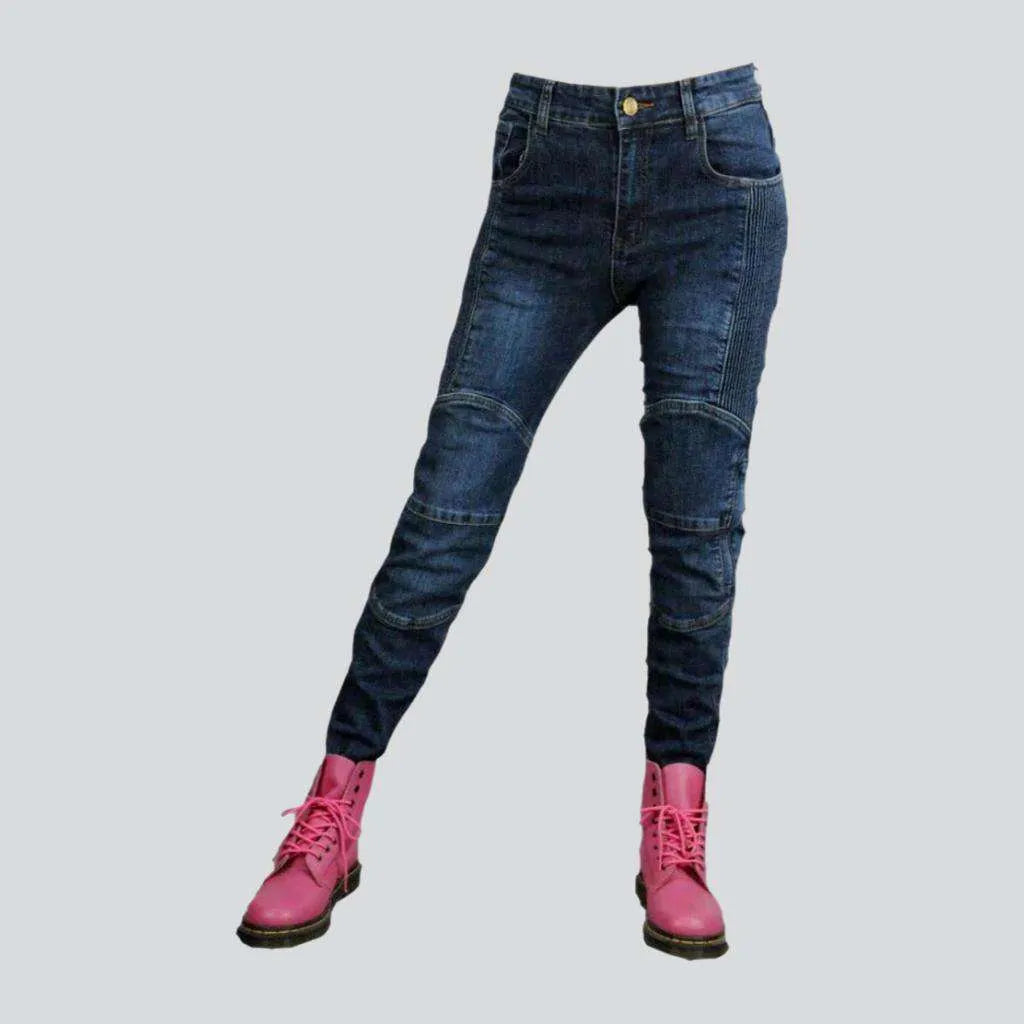 Wear-resistant ladies biker jeans | Jeans4you.shop