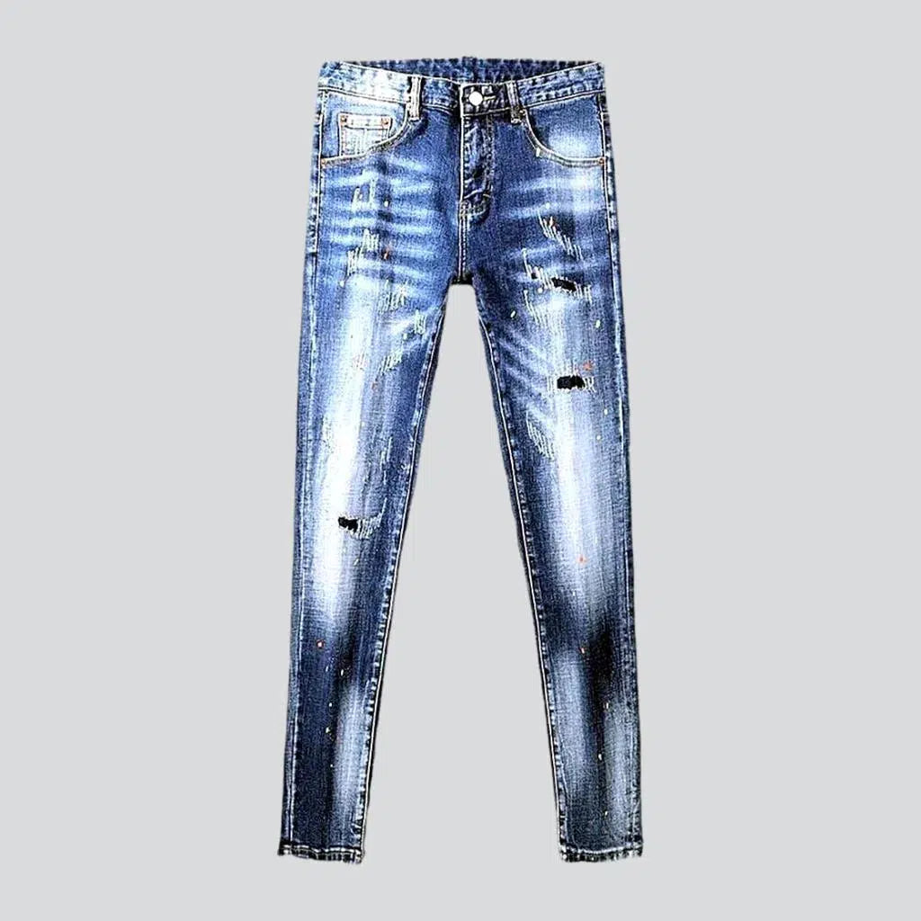 Whiskered medium wash jeans
 for men | Jeans4you.shop