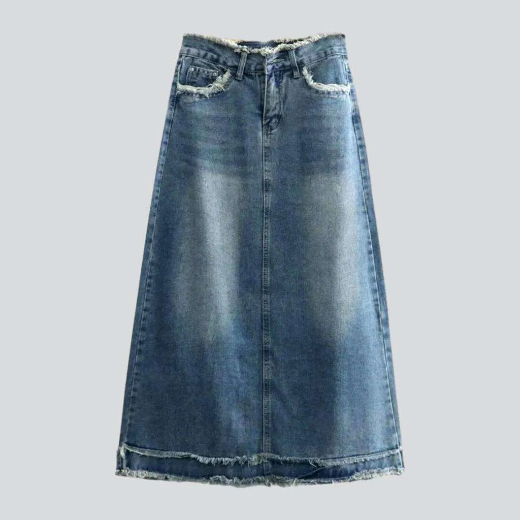 Whiskered vintage jean skirt
 for ladies | Jeans4you.shop