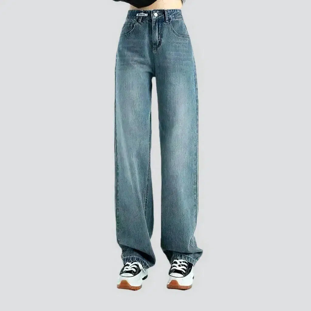 Whiskered wide-leg jeans
 for women | Jeans4you.shop