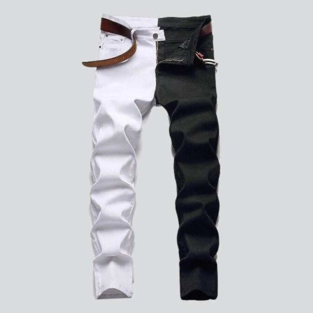 White black slim men's jeans | Jeans4you.shop