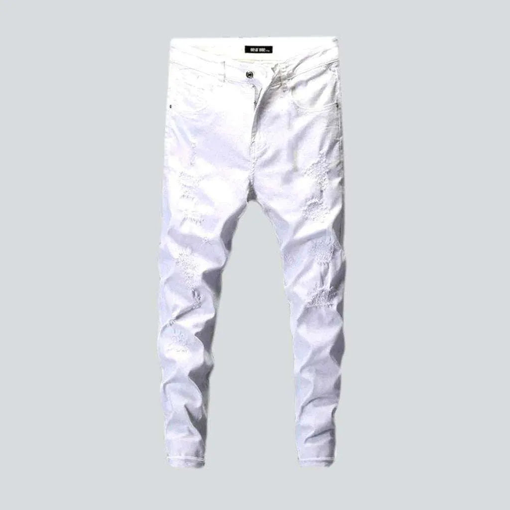 White distressed jeans for men | Jeans4you.shop