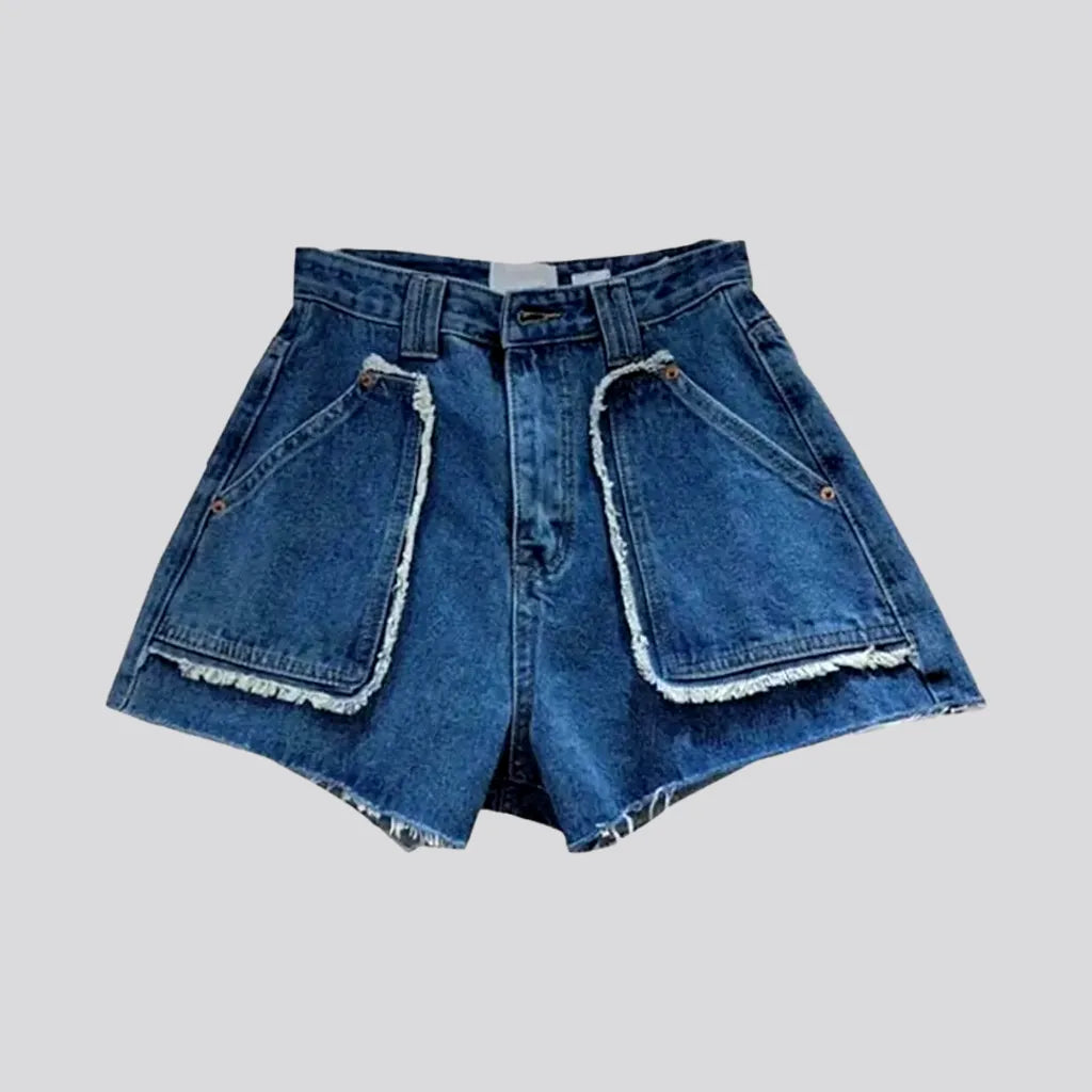 Wide-leg grunge denim shorts
 for women | Jeans4you.shop