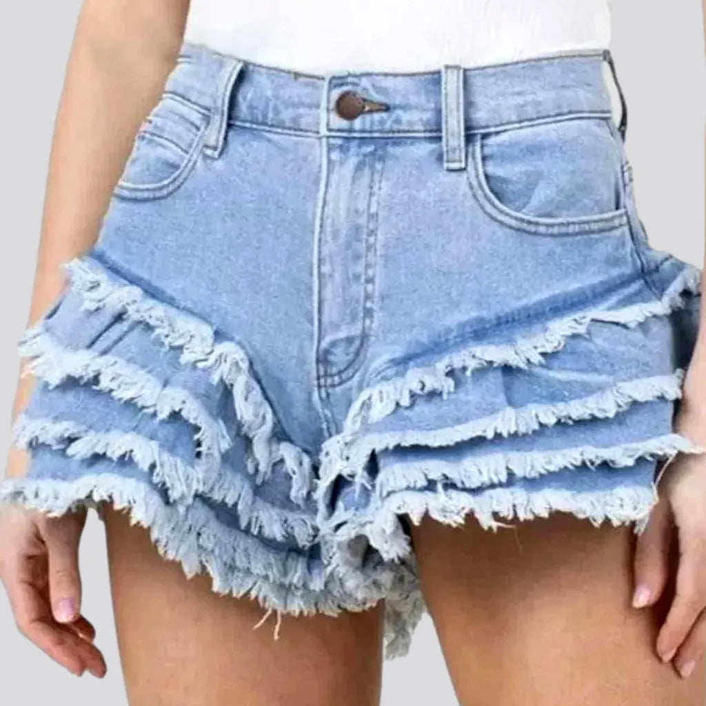 Wide-leg women's denim shorts | Jeans4you.shop