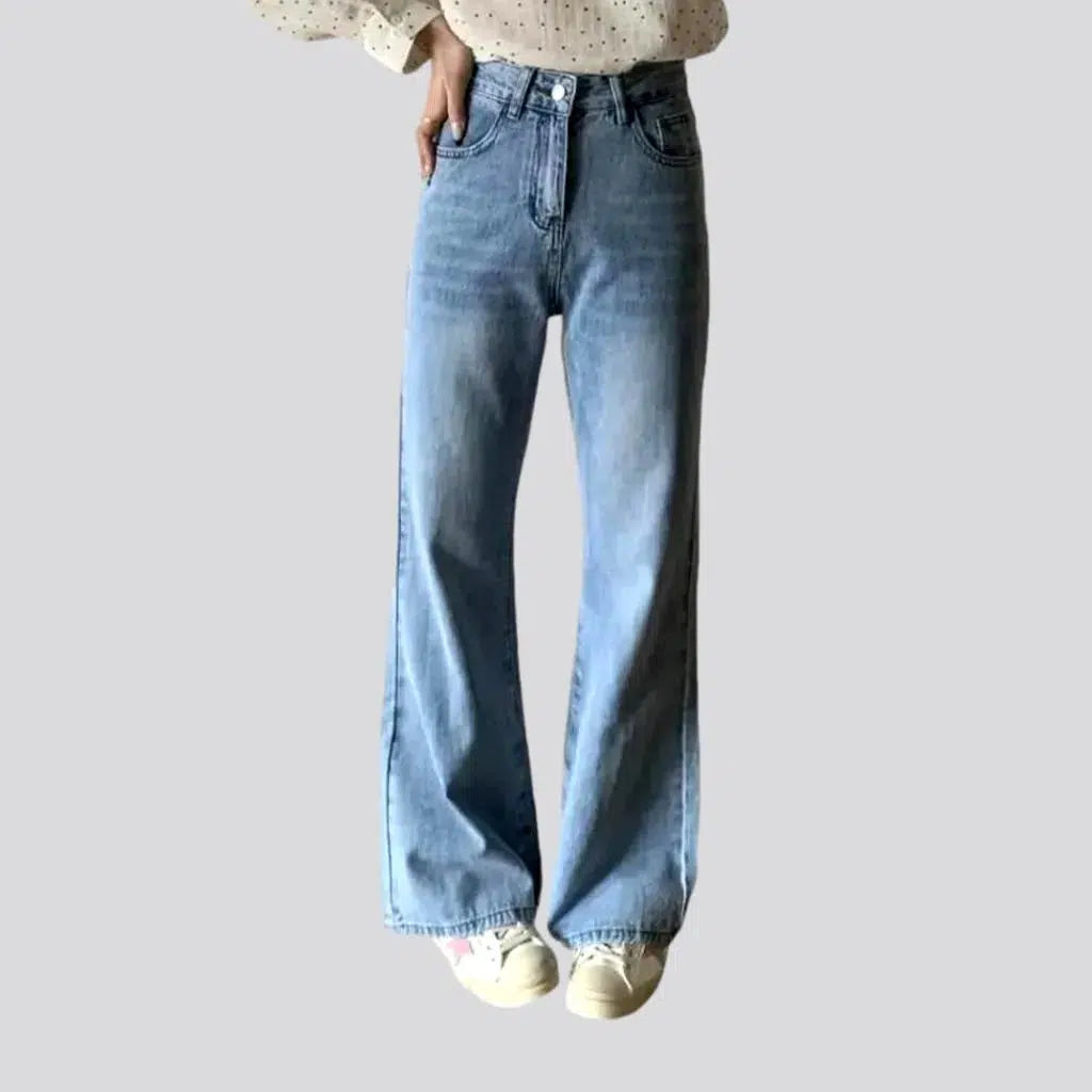 Wide-leg women's light-wash jeans | Jeans4you.shop