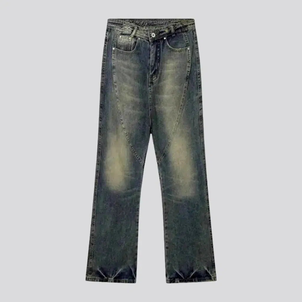 Y2k men's diagonal-seams jeans | Jeans4you.shop