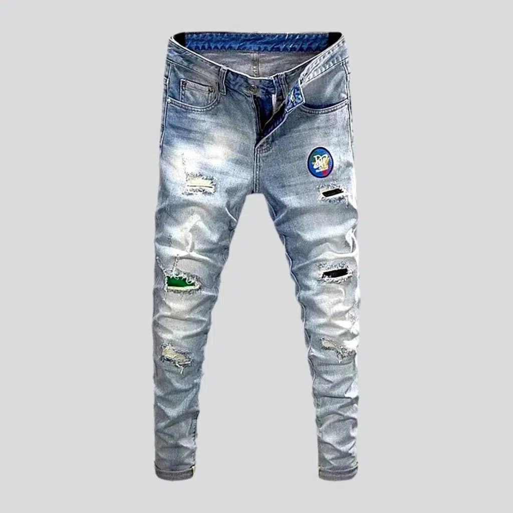Y2k men's painted jeans | Jeans4you.shop