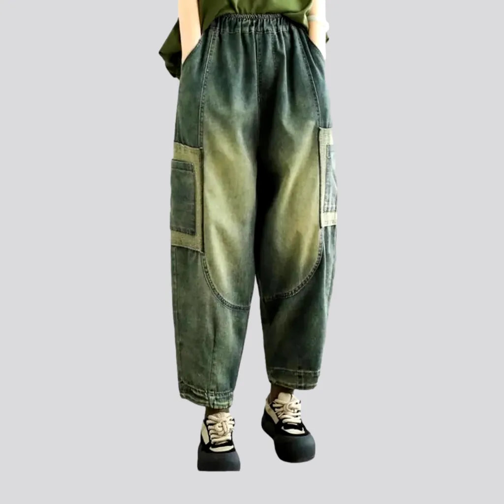 Y2k patchwork women's denim pants | Jeans4you.shop
