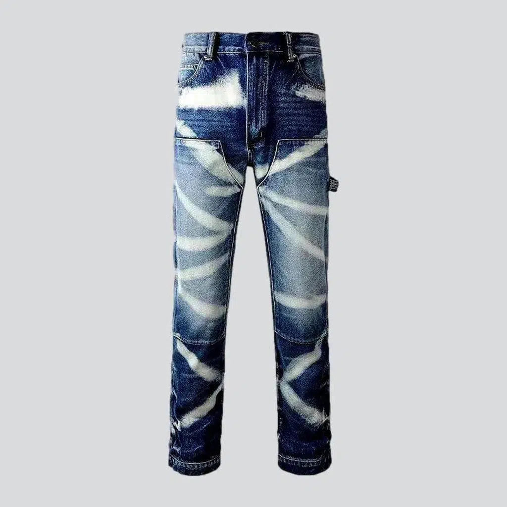 Zipper-button men's painted jeans | Jeans4you.shop