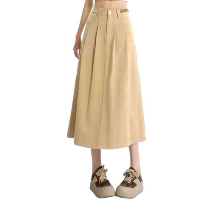 A-line women's jeans skirt