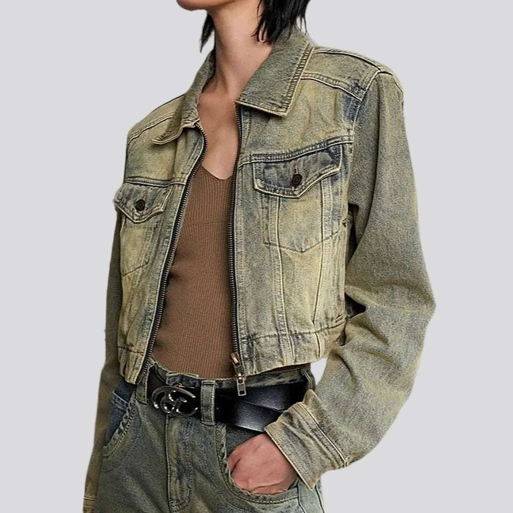 Short y2k denim jacket
 for women