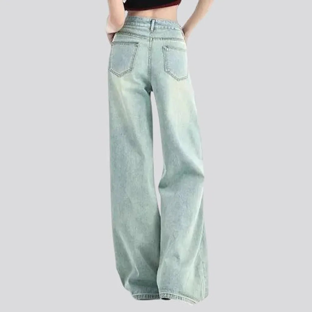 Sandy retro boho high rise jeans for women