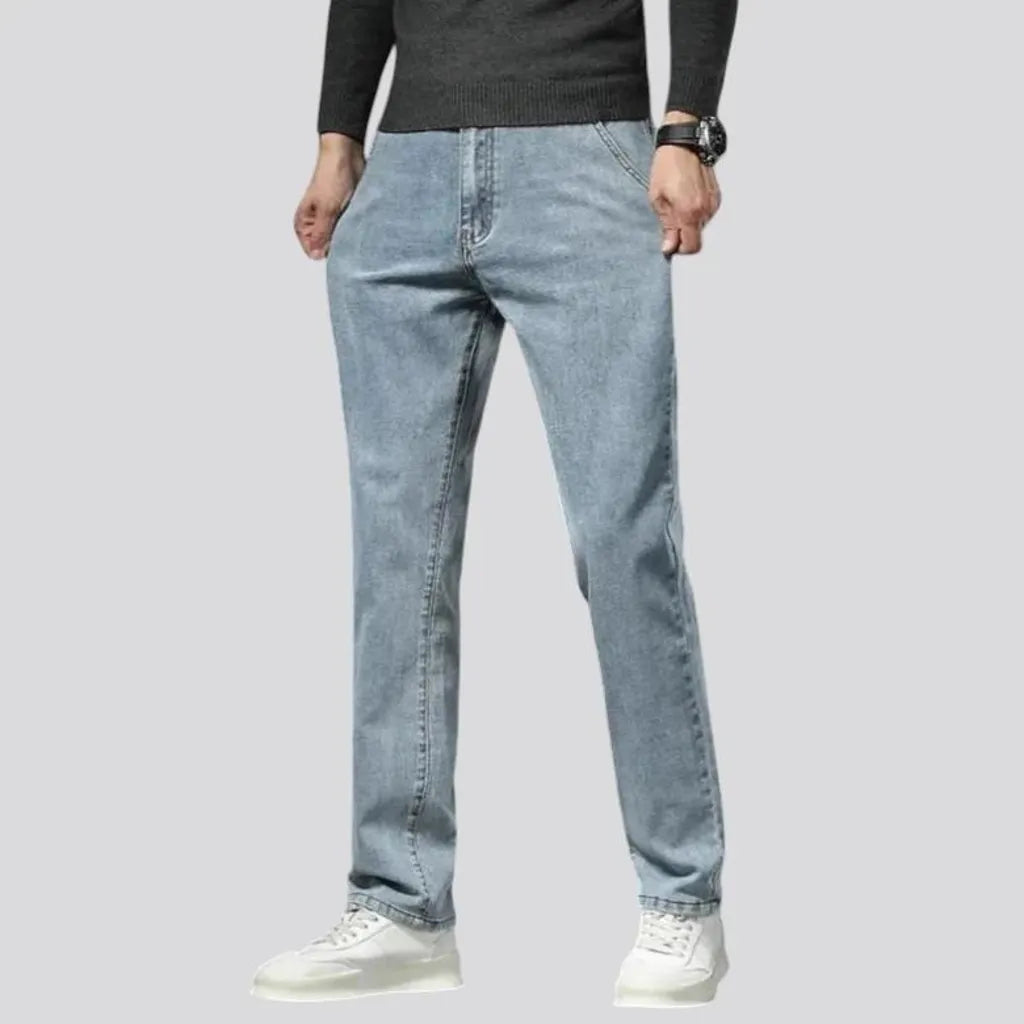 High-rise casual men's jeans