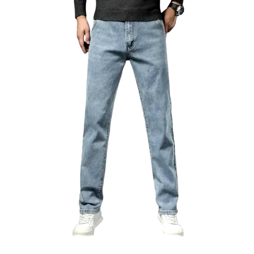 Casual Stretchable Narrow Fit Men's Jeans - Blue