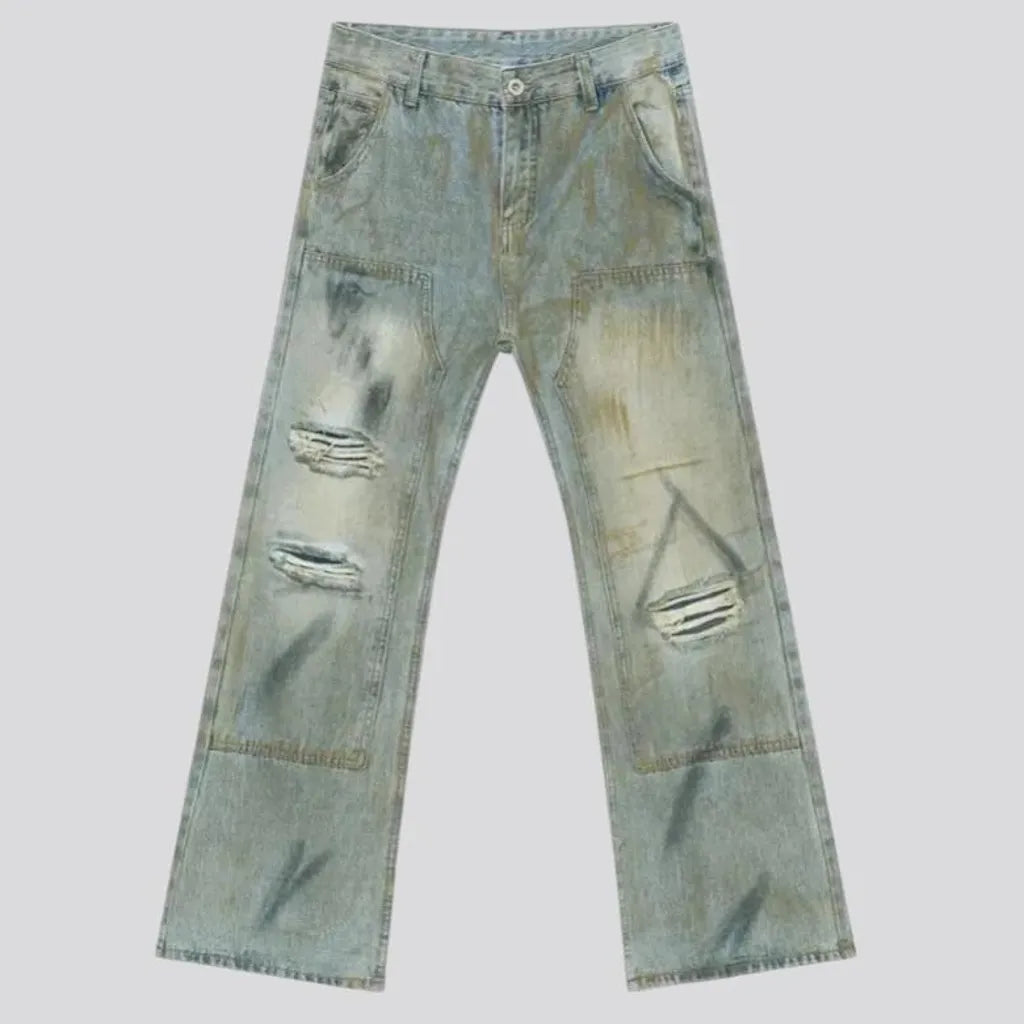 Vintage fit grunge men's jeans