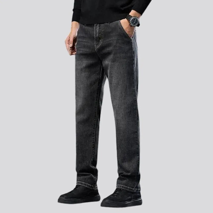 Vintage tapered-fit stretchable men's jeans