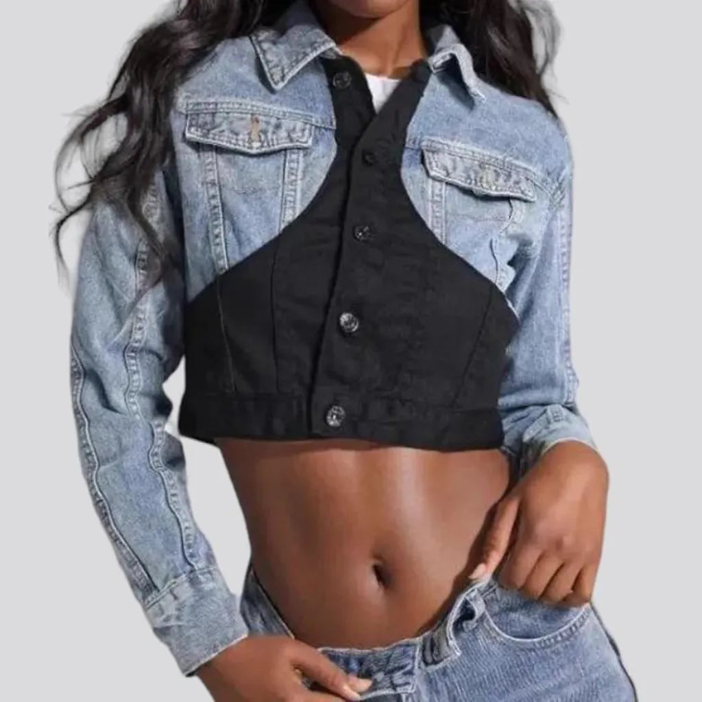 Street black women's jean jacket | Jeans4you.shop