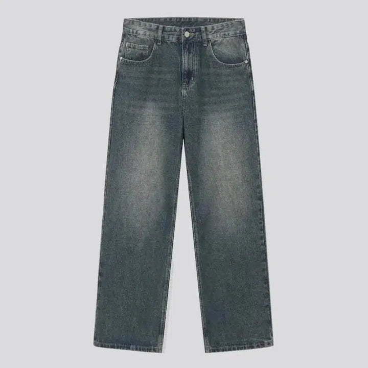 Dark-wash fashion jeans
 for men