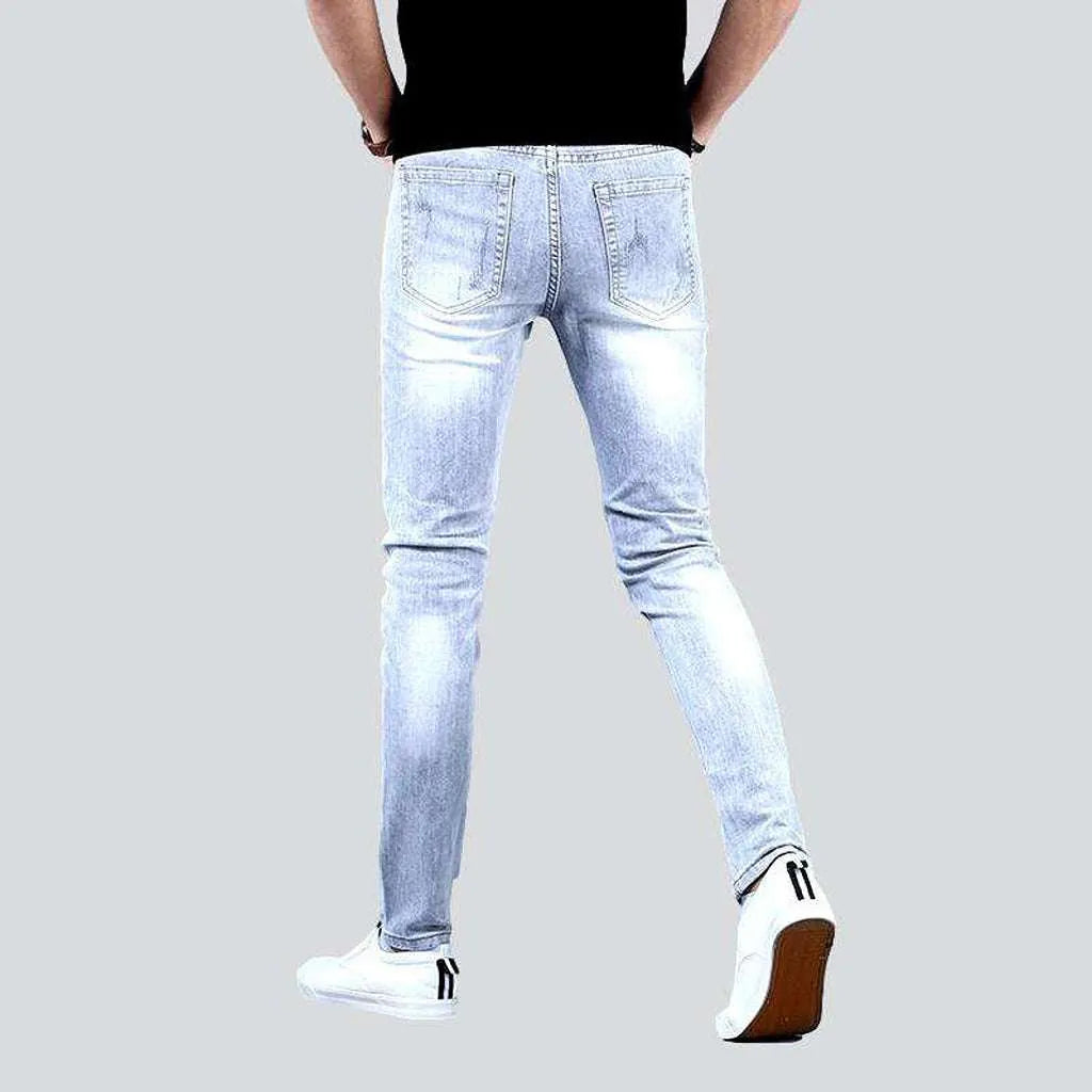Embroidery jeans for men