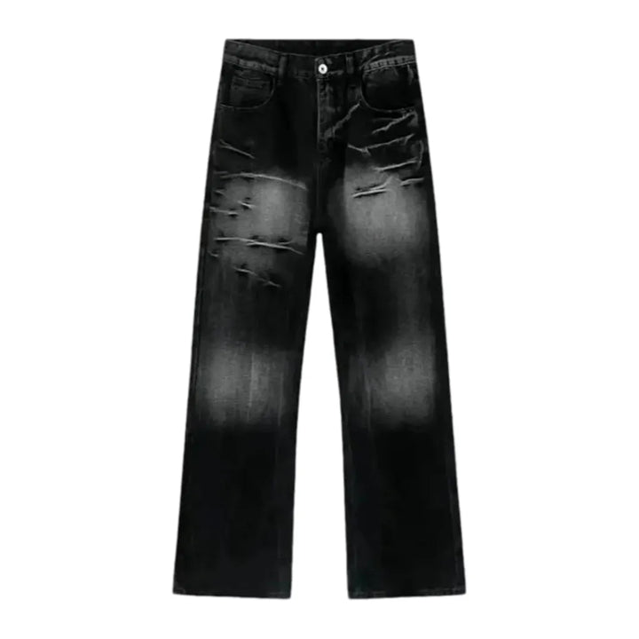 Vintage Sanded Men's Jeans - Black