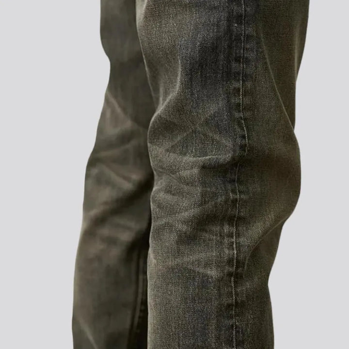 Stonewashed grey jeans
 for men