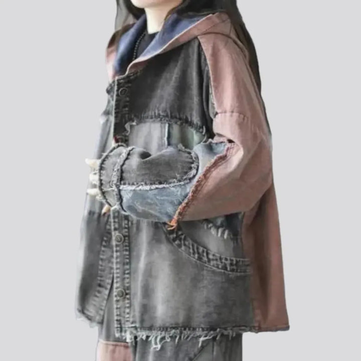 Vintage fashion women's denim jacket