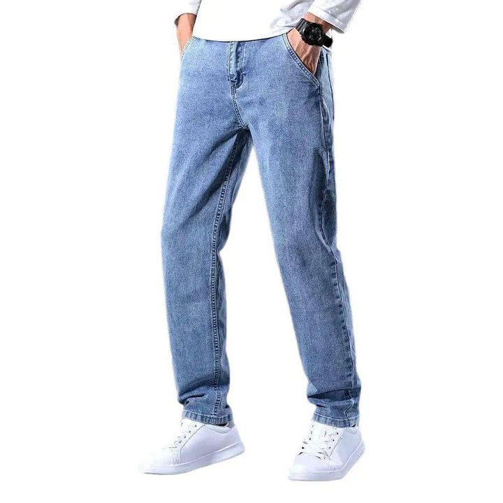 Anti-theft pocket men's casual jeans