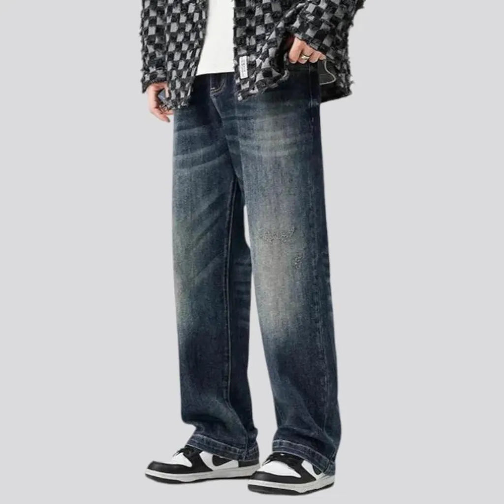 Vintage baggy-fit stylish men's jeans