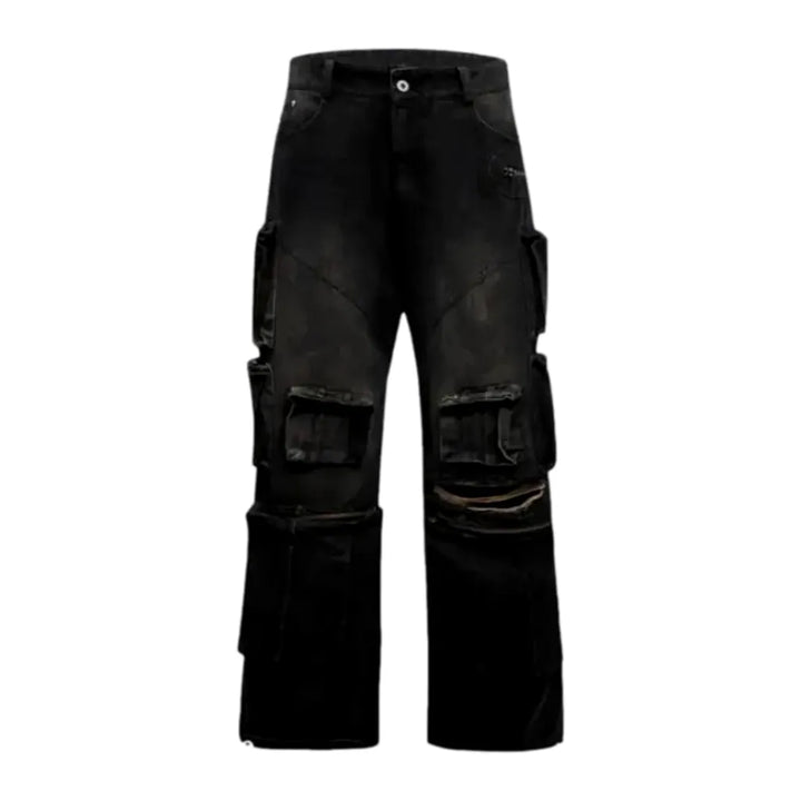 Vintage Style Jeans for Men - Black