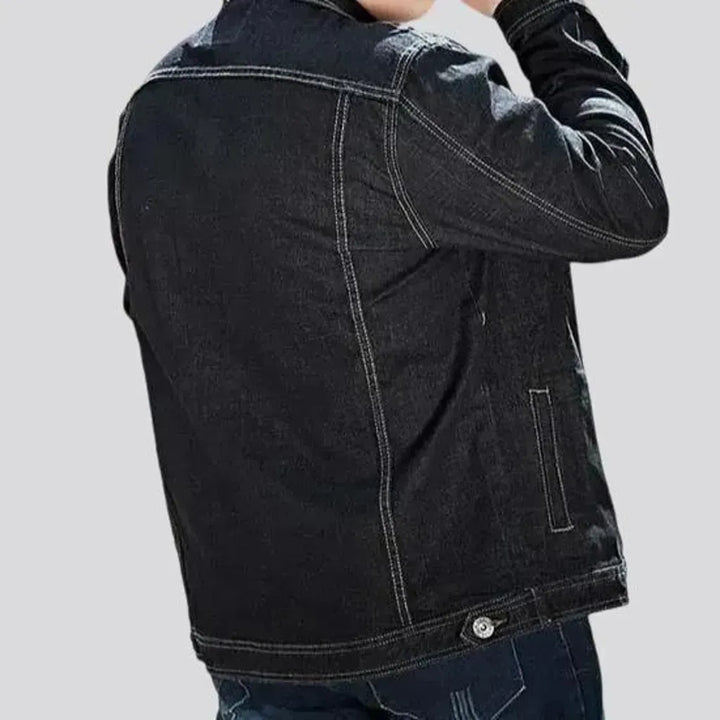 Faded wash men's jeans jacket